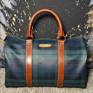 Polo by Ralph Lauren Tartan Blackwatch Boston with Leather Trim